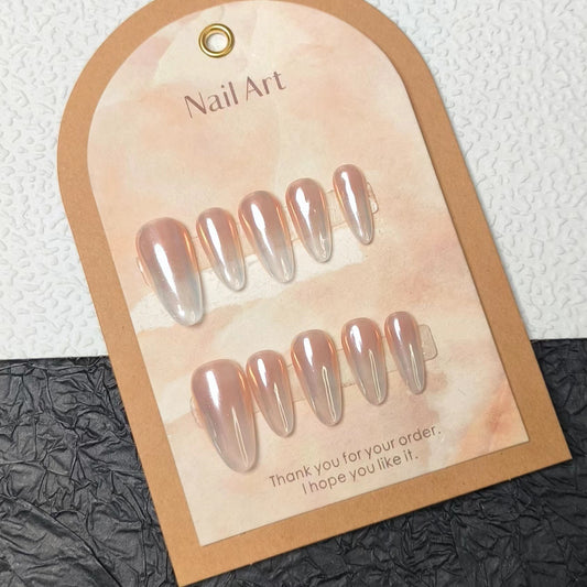 Ombre Nude Nails Glasierter Donut zum Aufkleben