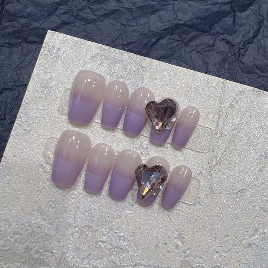 LilacLight Purple Ombre Nails